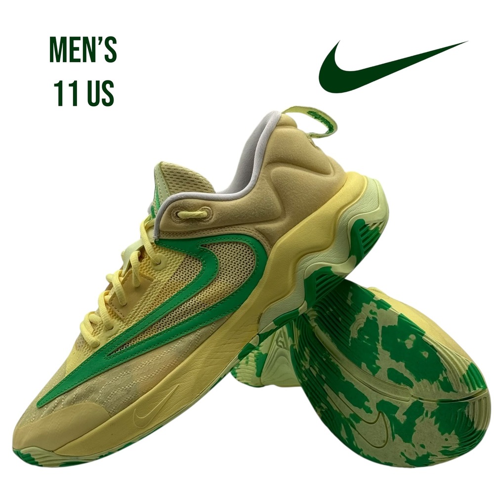 Nike Giannis Immortality 3 Mens Size 11 DZ7533-700 Yellow Green Basketball Shoes